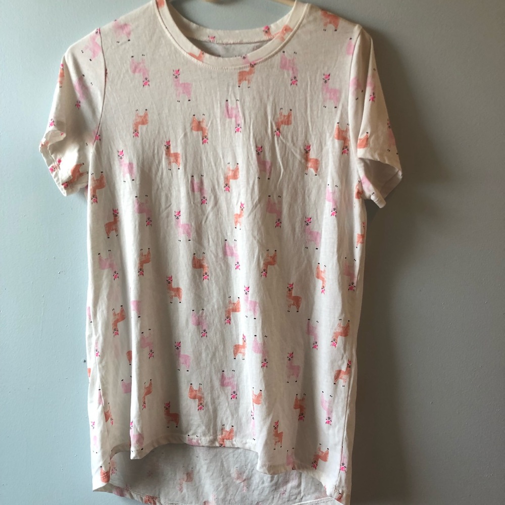 Target llama print short sleeve t-shirt